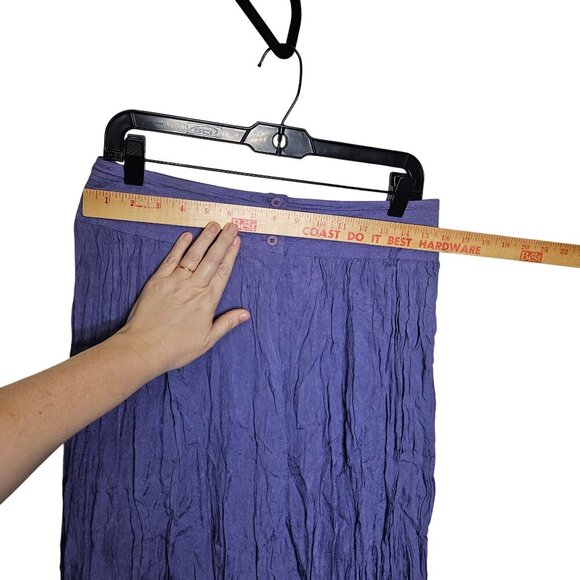 Vintage Shirtstrings Crinkle Purple Maxi Skirt Size 11/12 Rayon Womens Boho USA - Picture 9 of 10